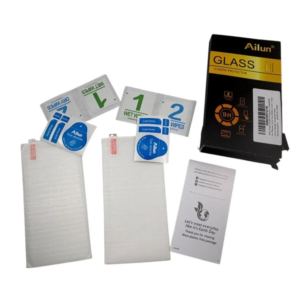 Ailun Glass Screen Protector~ 4 Pack~IPhone 12/12Pro~Open Box 6.1 inch